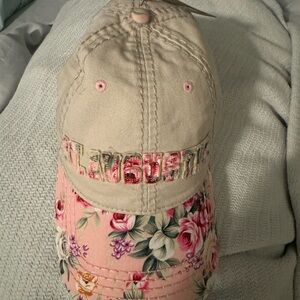 St. Augustine flower and grey tan cap all cotton 🤩 🌸 🌺